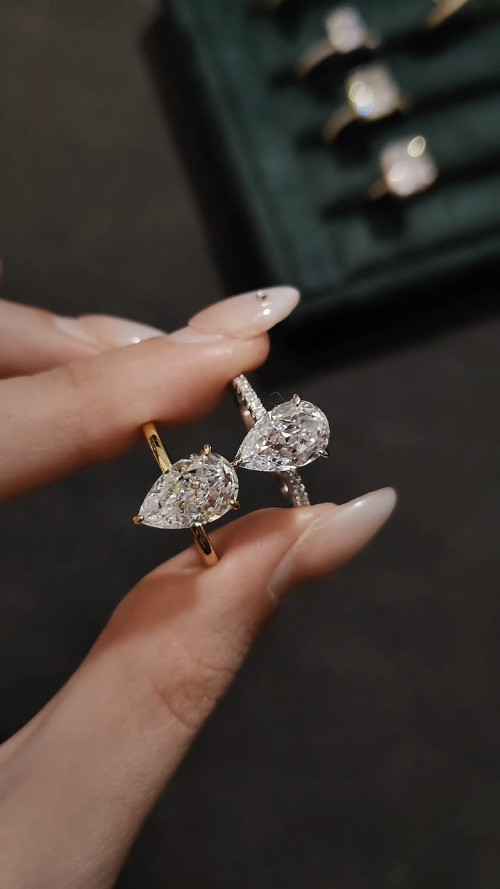 梨形冰花切鑽戒