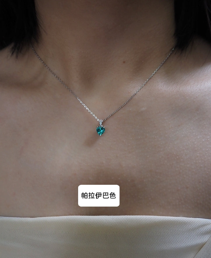愛心高精切吊墜項鍊