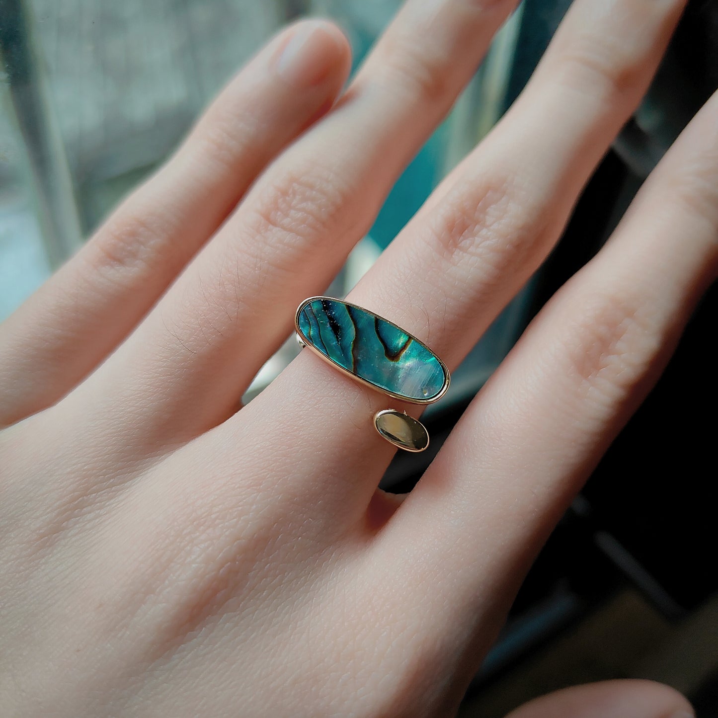 鮑魚貝歐美開口戒