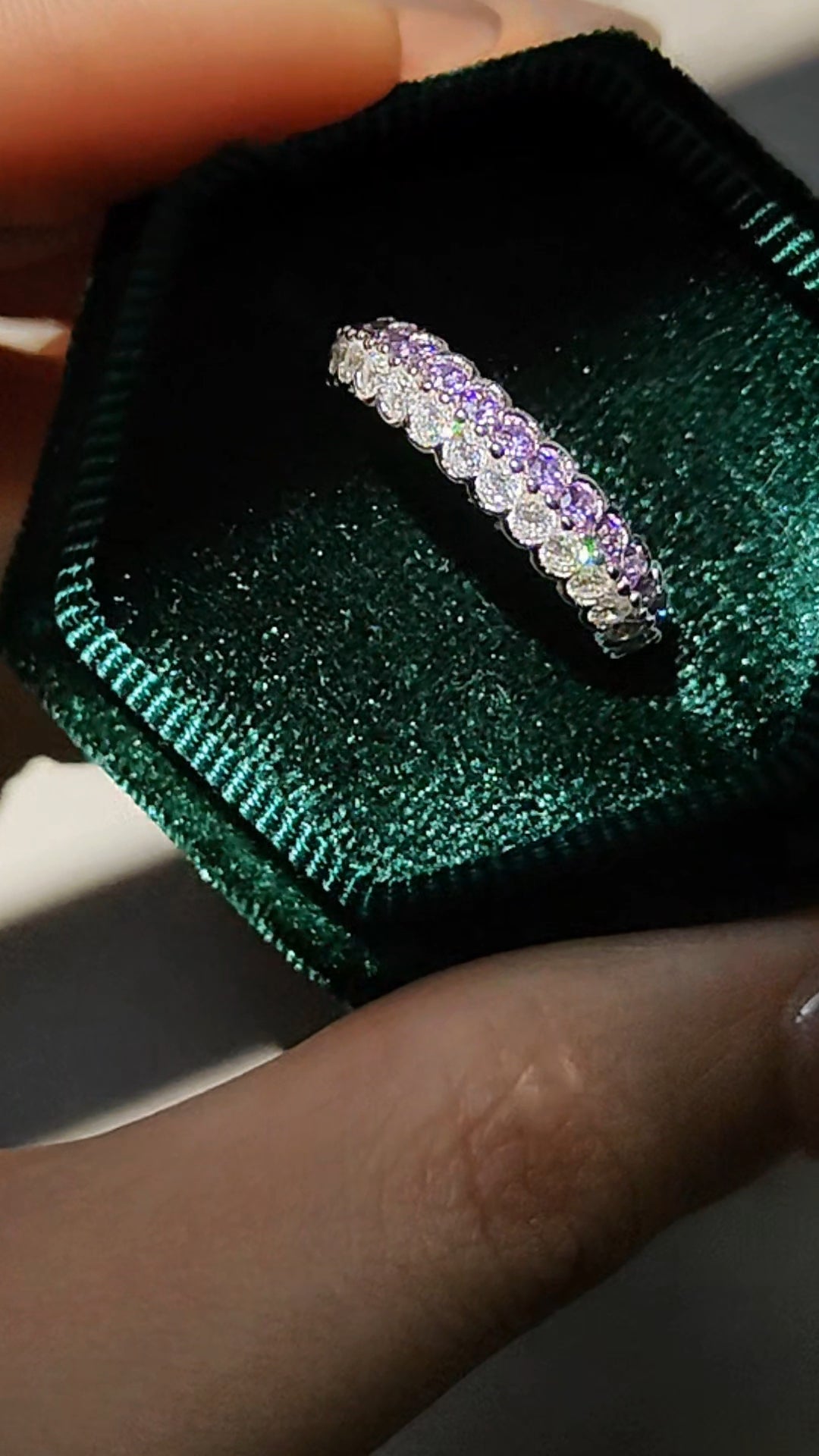 Double row Ice purple ring