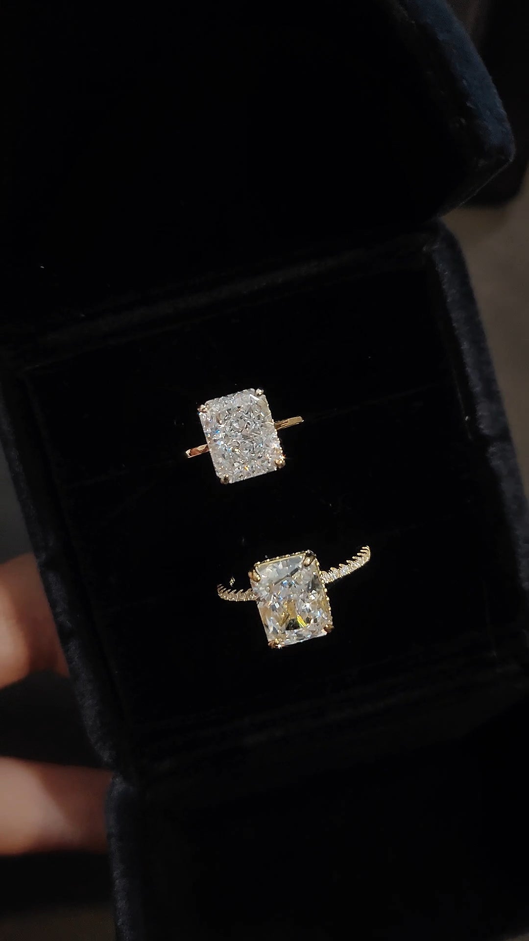 方形冰花璀璨鑽戒