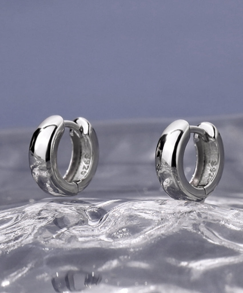 Solid color hoop earrings