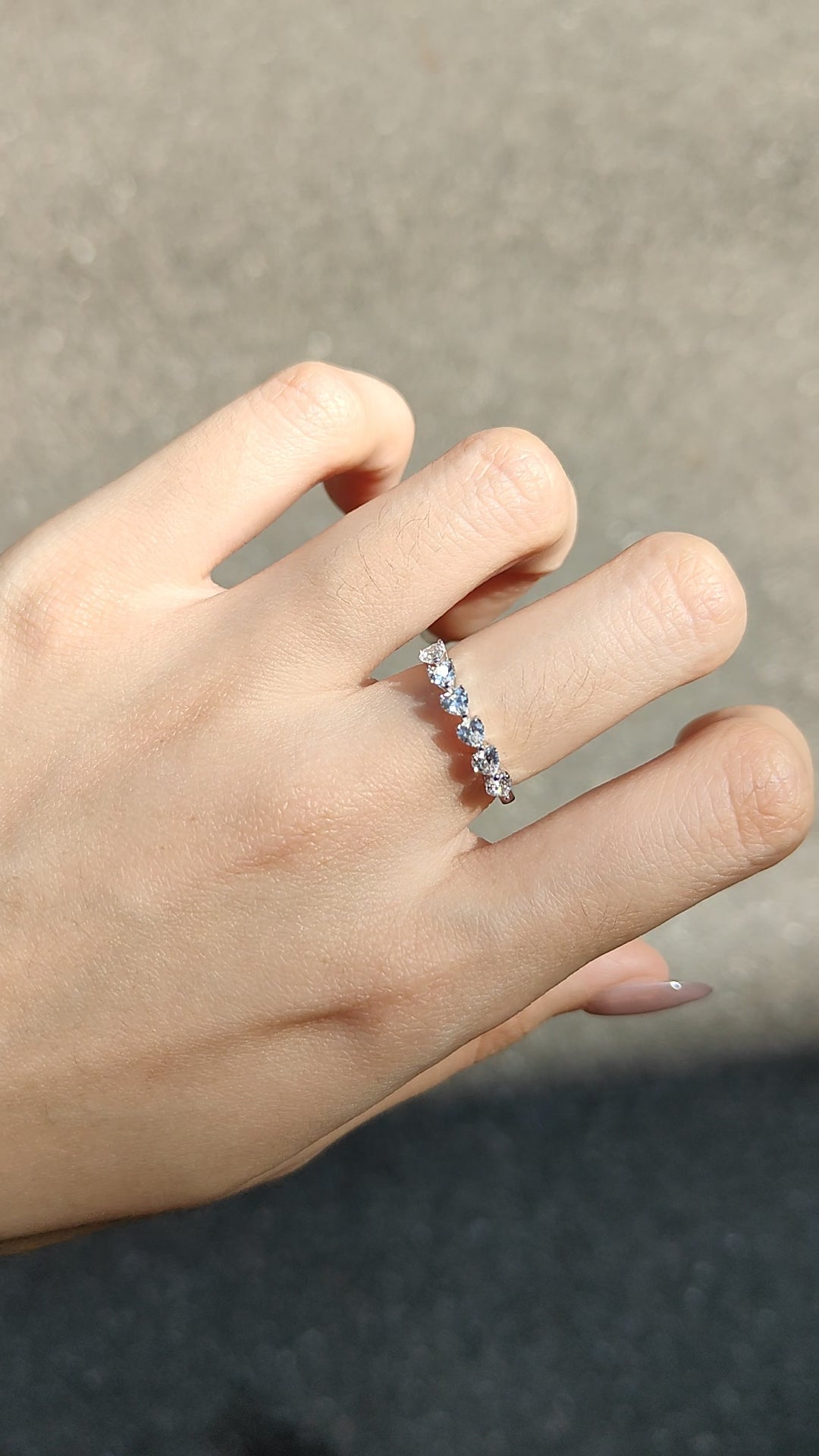 Classic Ice Heart Stacking Ring