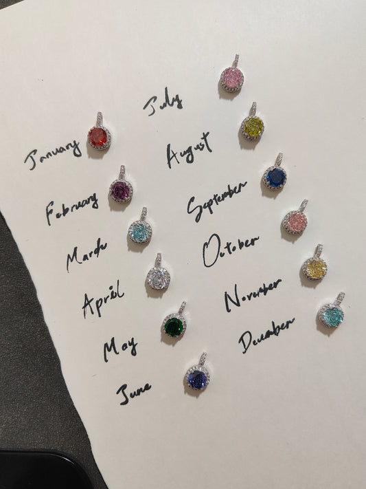 Birthstone diamond necklace