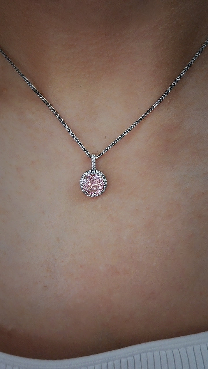 Birthstone diamond necklace