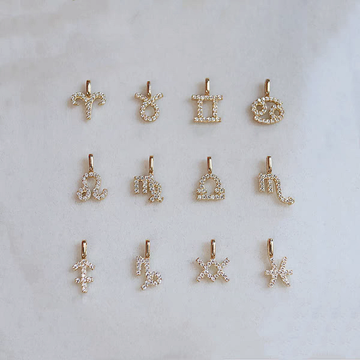 {Haute couture pure gold} 9K gold constellation necklace