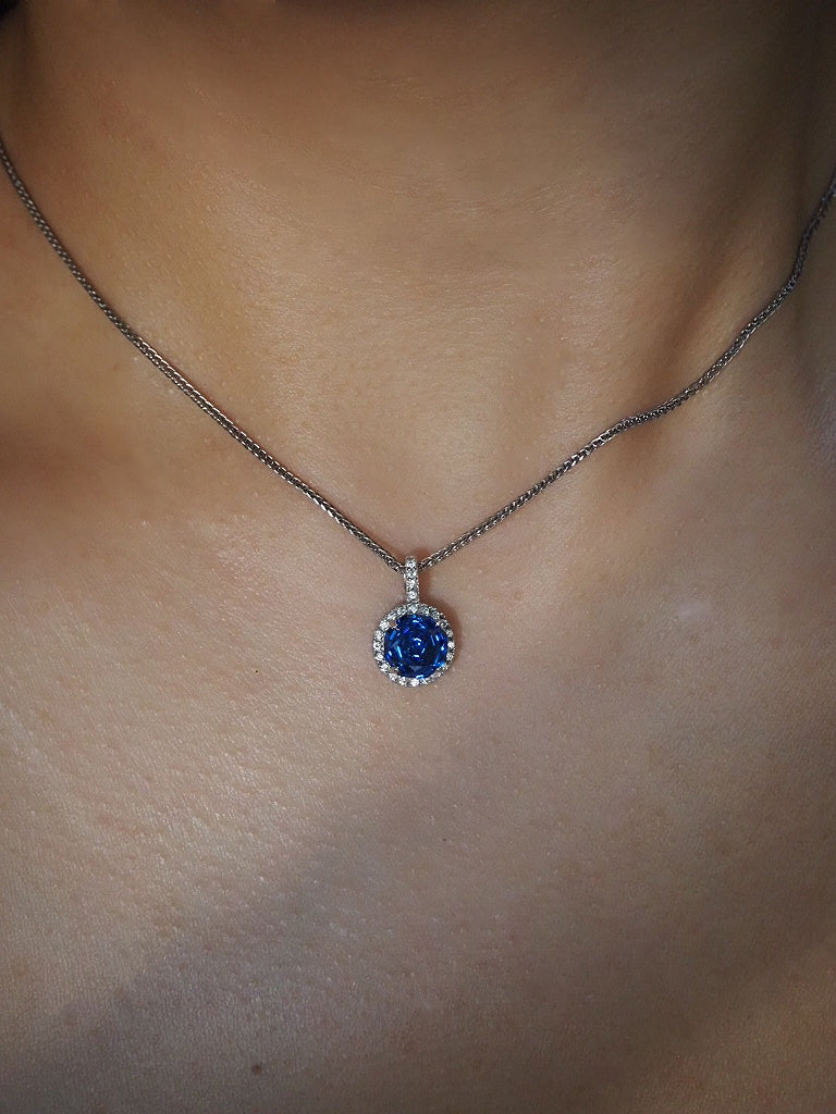 Birthstone diamond necklace