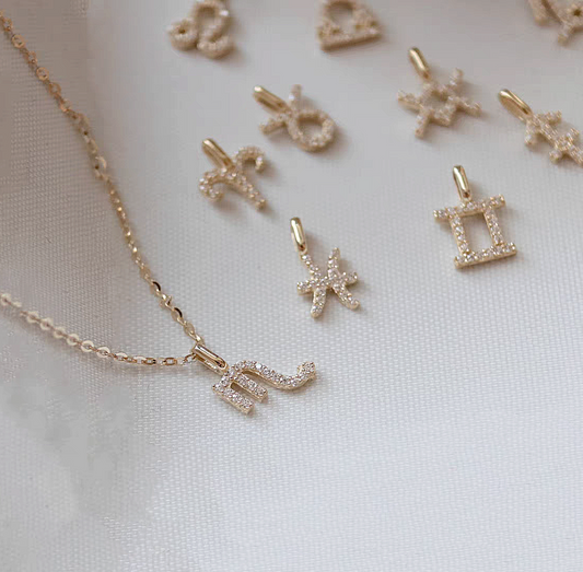 {Haute couture pure gold} 9K gold constellation necklace