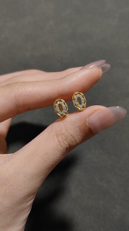 French retro wreath earrings