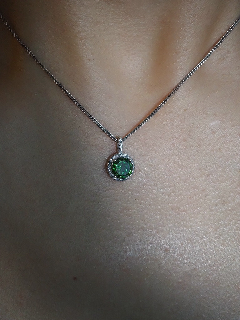 Birthstone diamond necklace