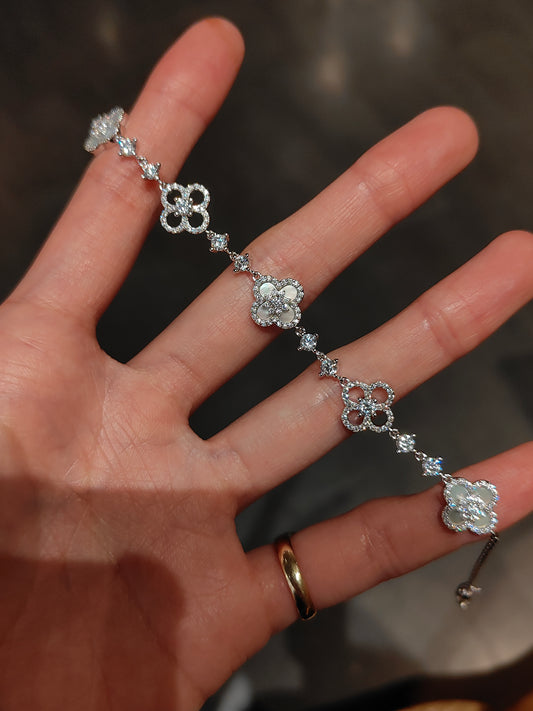 千金風四葉草貝母手鍊