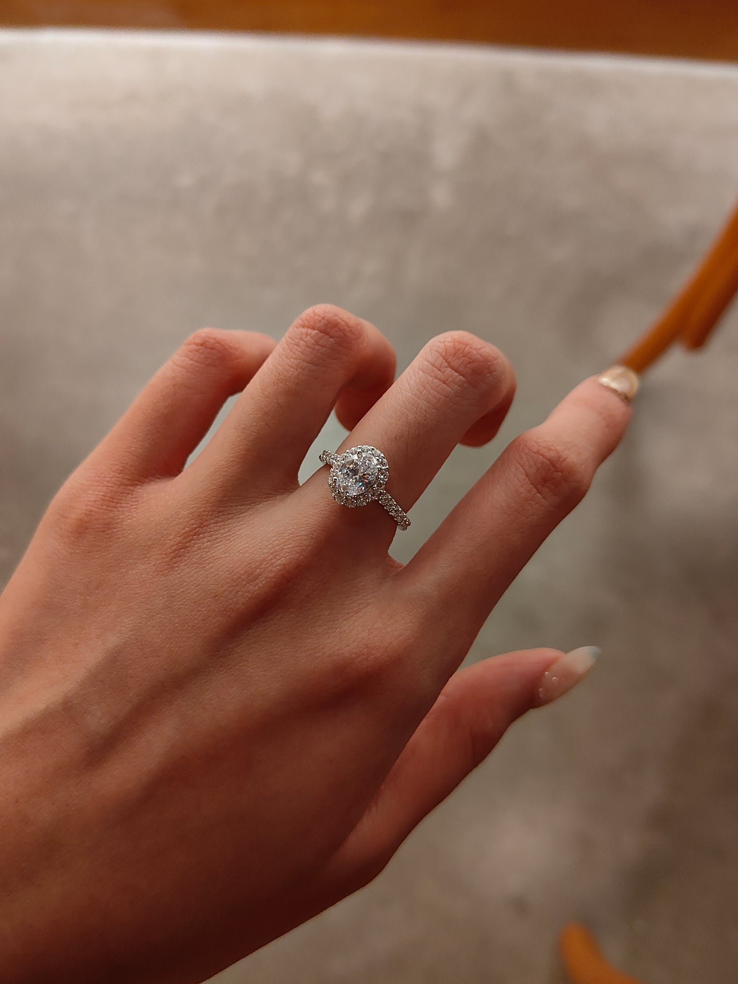 橢圓高定滿圈滿鑽戒