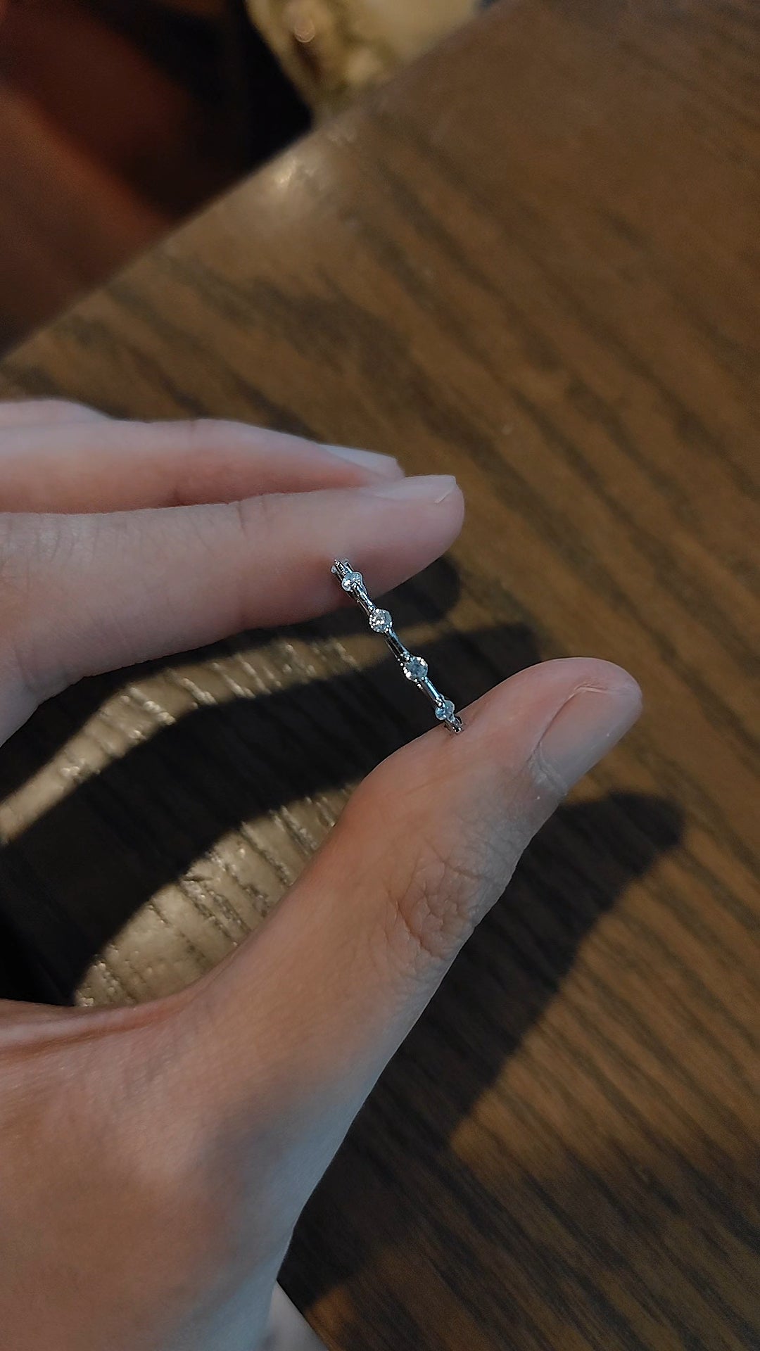 Japanese style personalized star sparkle thin ring