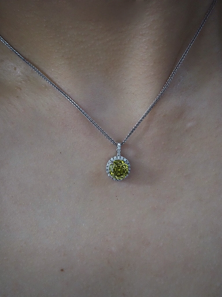 Birthstone diamond necklace