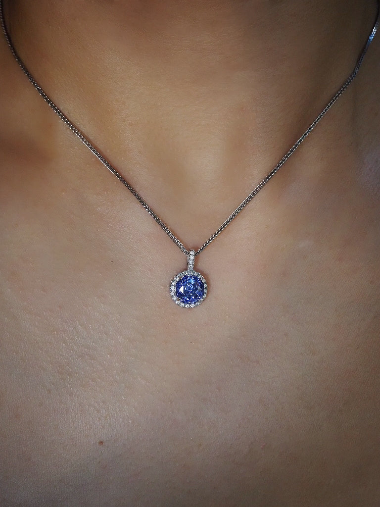 Birthstone diamond necklace